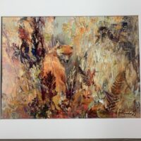 Uniikki taidelahja: signeerattu maalattu akryylilla, testuuripatalla pigmenttivedos taidepaperille 40 x 50 cm, kotimaista lahjaideaa henkilökunnalle