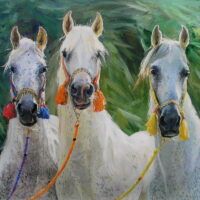 SOLD. Arabians, oil on canvas, 60 x 80 cm 2012.