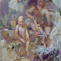 Цена 740 €. В канун Иванова дня, холст, масло, 55 х 40 см, 2018 г.